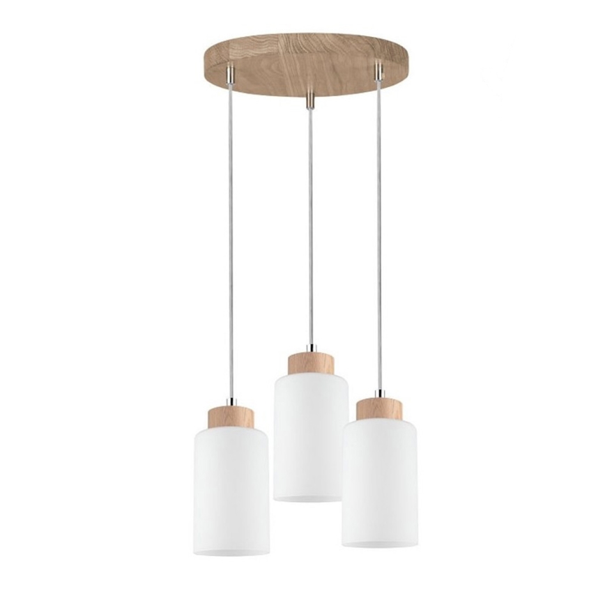 Luster na lanku BOSCO 3xE27/60W/230V dub