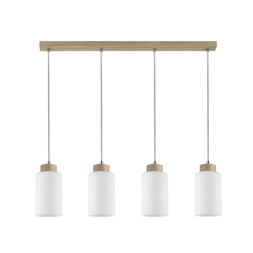 Luster na lanku BOSCO 4xE27/60W/230V dub