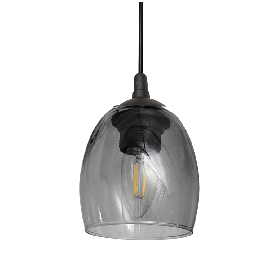 Luster na lanku BRILLANT 3xE27/15W/230V šedá