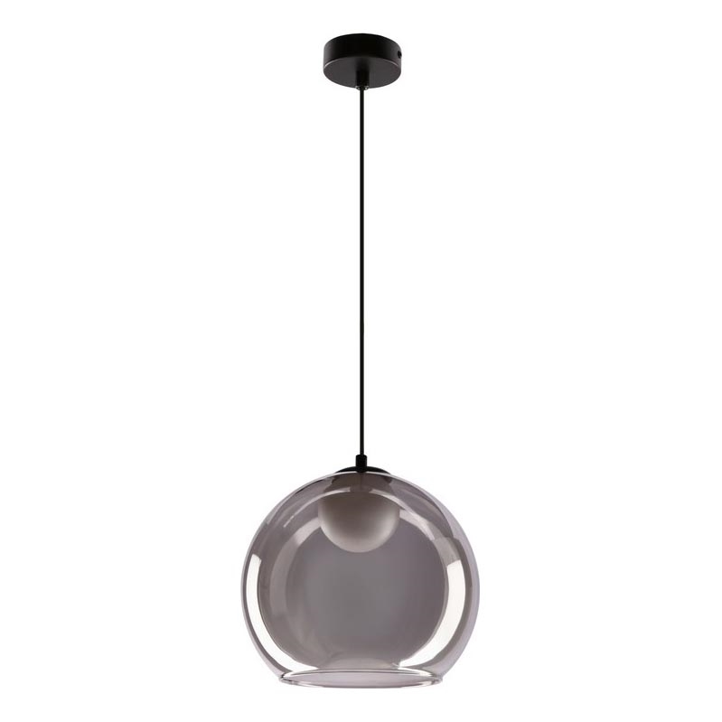 Luster na lanku BRIN 1xG9/15W/230V dymovo čierny