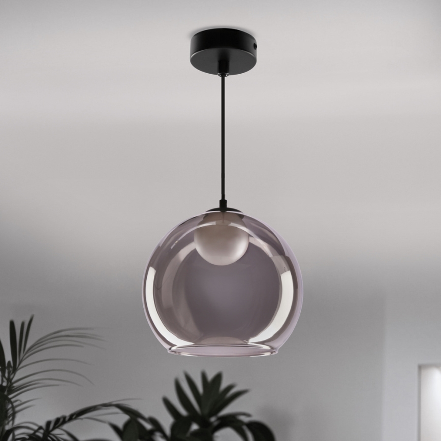 Luster na lanku BRIN 1xG9/15W/230V dymovo čierny