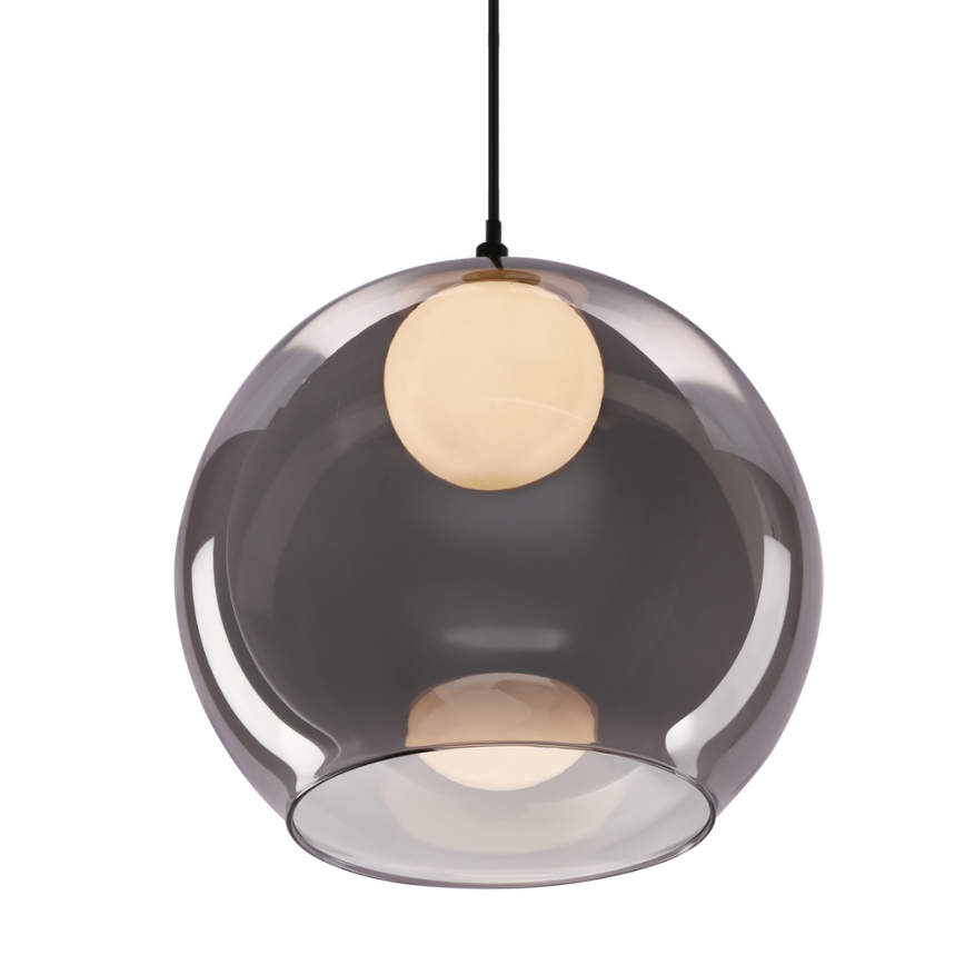 Luster na lanku BRIN 1xG9/15W/230V dymovo čierny