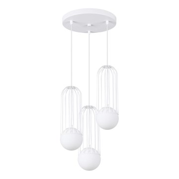 Luster na lanku BRINA 3xG9/8W/230V biela