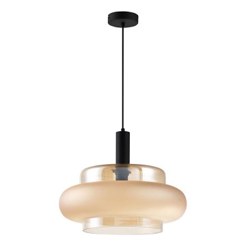 Luster na lanku BRIZI 1xE27/40W/230V béžová/dymová