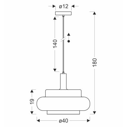 Luster na lanku BRIZI 1xE27/40W/230V béžová/dymová