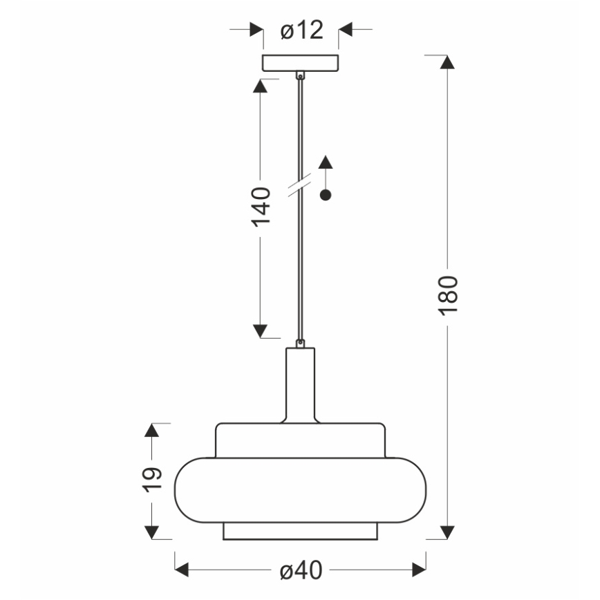 Luster na lanku BRIZI 1xE27/40W/230V béžová/dymová