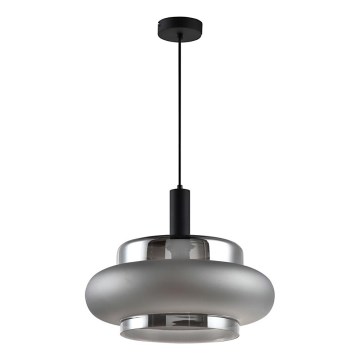 Luster na lanku BRIZI 1xE27/40W/230V sivá/dymová