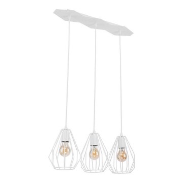 Luster na lanku BRYLANT 3xE27/60W/230V biely