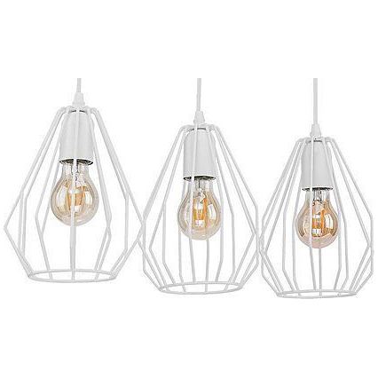 Luster na lanku BRYLANT 3xE27/60W/230V biely