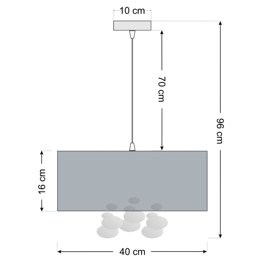 Luster na lanku BUBBLE 1×E27/60W/230V, priemer 40 cm, zelený