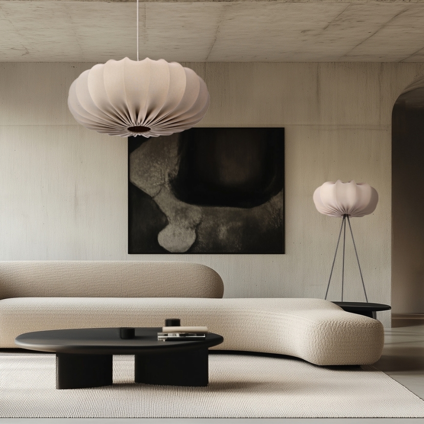 Luster na lanku CAFEE 1xE27/40W/230V priemer 66 cm béžový