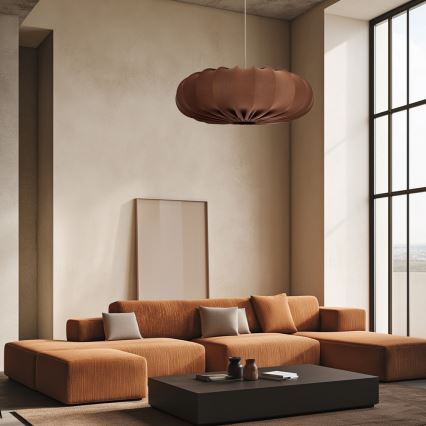 Luster na lanku CAFEE 1xE27/40W/230V priemer 66 cm hnedý