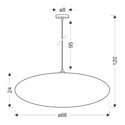 Luster na lanku CAFEE 1xE27/40W/230V priemer 66 cm hnedý
