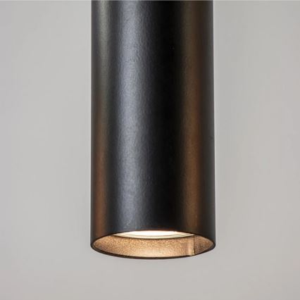 Luster na lanku CALYPSO 3xGU10/60W/230V + 5xE27/60W čierna/zlatá