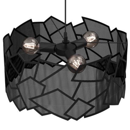 Luster na lanku CAMO 3xE27/15W/230V čierna