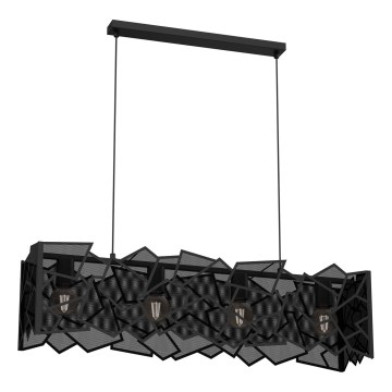 Luster na lanku CAMO 4xE27/15W/230V čierna