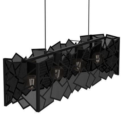 Luster na lanku CAMO 4xE27/15W/230V čierna