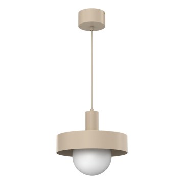 Luster na lanku CANAN 1xE27/15W/230V priemer 29 cm béžový
