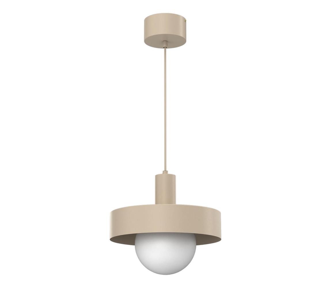 Luster na lanku CANAN 1xE27/15W/230V priemer 29 cm béžový 4017