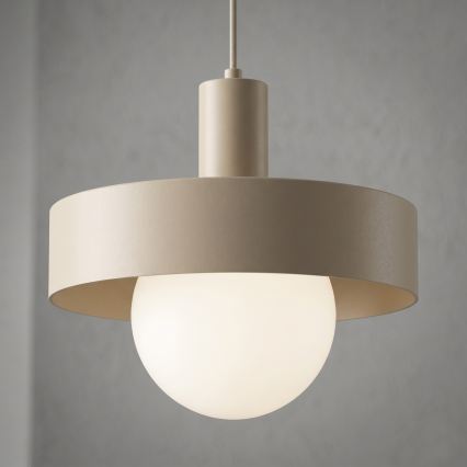 Luster na lanku CANAN 1xE27/15W/230V priemer 29 cm béžový