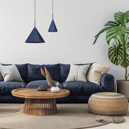 Luster na lanku CAPITAL 1xGX53/15W/230V pr. 32 cm modrý