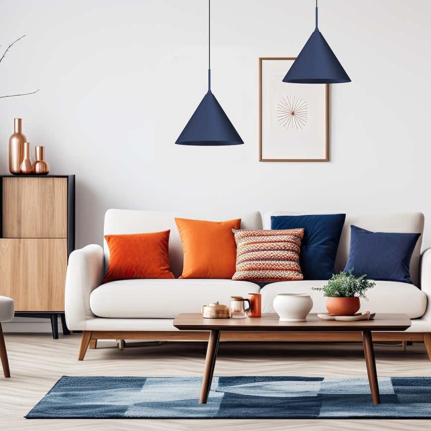 Luster na lanku CAPITAL 1xGX53/15W/230V pr. 32 cm modrý