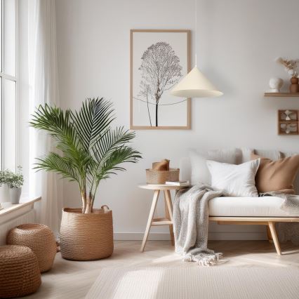 Luster na lanku CAPITAL 1xGX53/15W/230V pr. 46 cm krémový