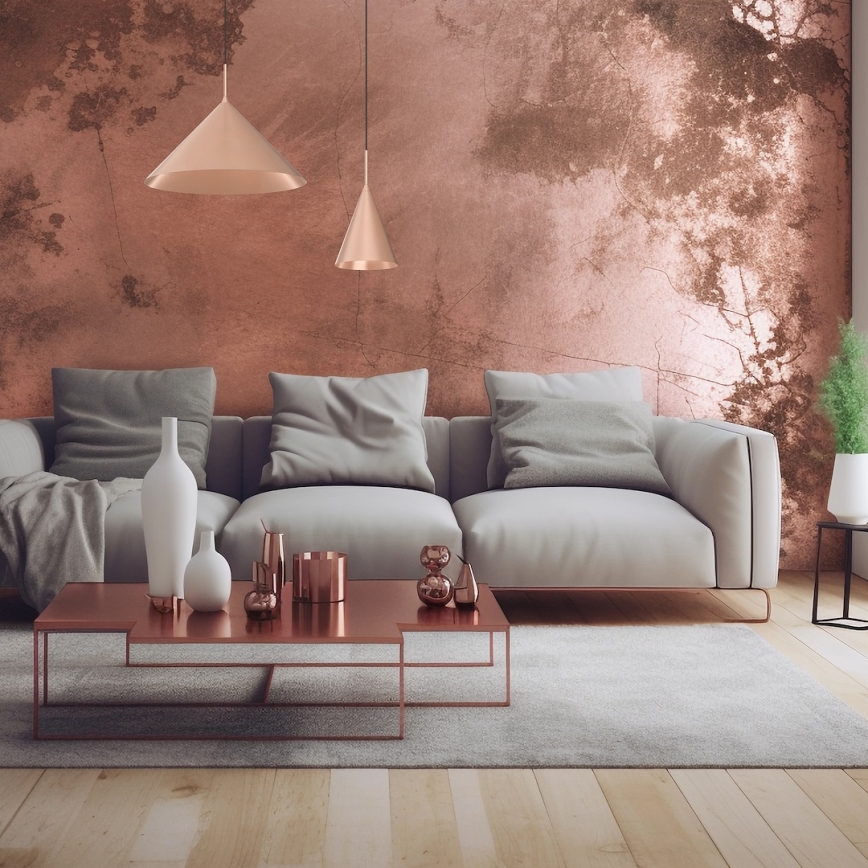 Luster na lanku CAPITAL 1xGX53/15W/230V pr. 46 cm ružové zlato