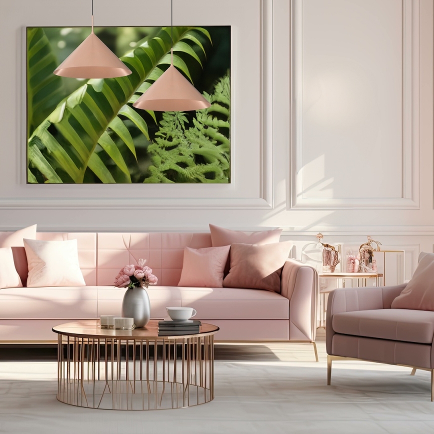 Luster na lanku CAPITAL 1xGX53/15W/230V pr. 46 cm ružové zlato