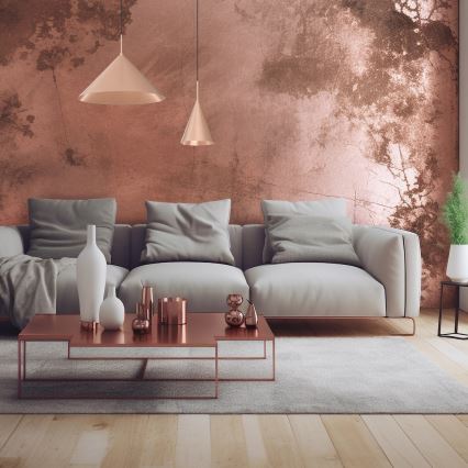 Luster na lanku CAPITAL 1xGX53/15W/230V, priemer 17 cm, ružové zlato