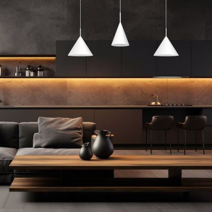 Luster na lanku CAPITAL 1xGX53/15W/230V, priemer 32 cm, biela