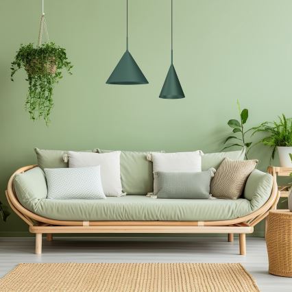 Luster na lanku CAPITAL 1xGX53/15W/230V priemer 32 cm zelený