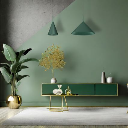 Luster na lanku CAPITAL 1xGX53/15W/230V Ø 46 cm zelený