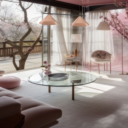 Luster na lanku CAPITAL 2xGX53/15W/230V ružové zlato