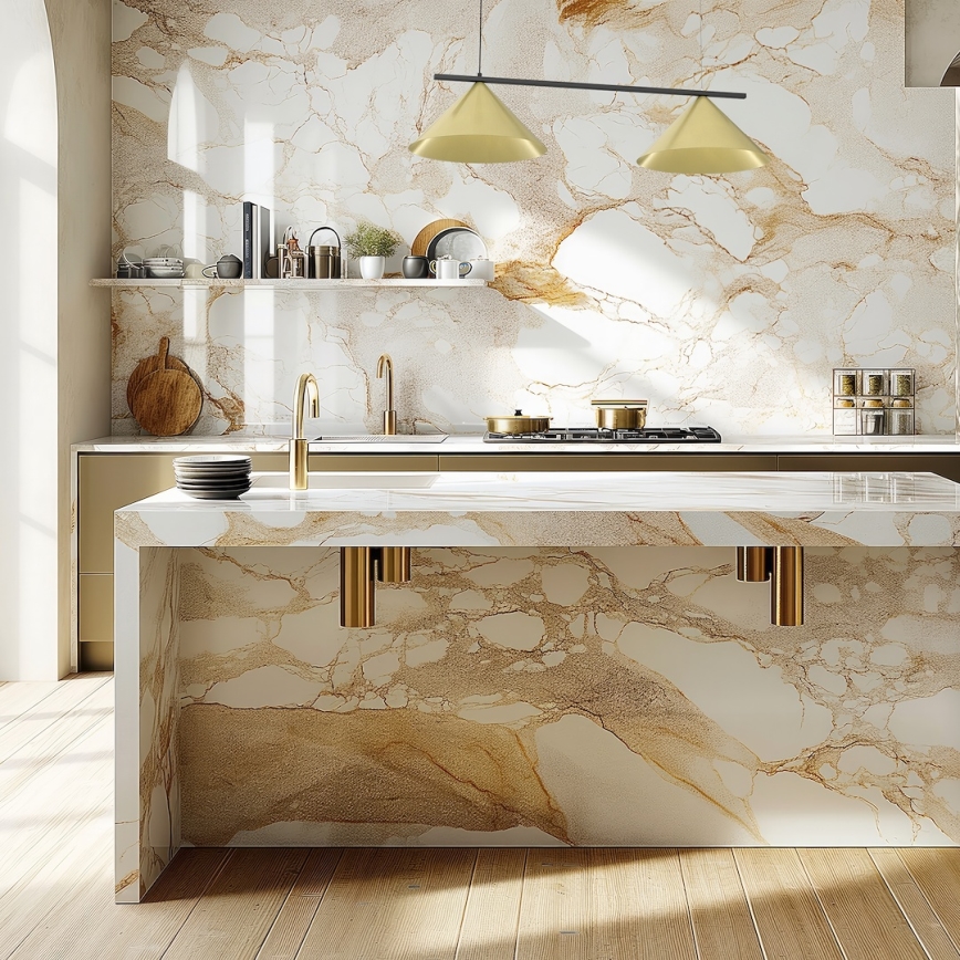 Luster na lanku CAPITAL 2xGX53/15W/230V zlatý