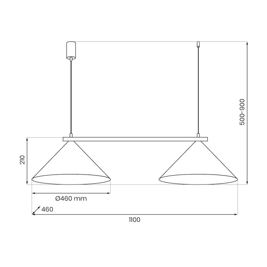 Luster na lanku CAPITAL 2xGX53/15W/230V zlatý