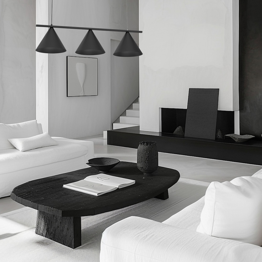 Luster na lanku CAPITAL 3xGX53/15W/230V čierny