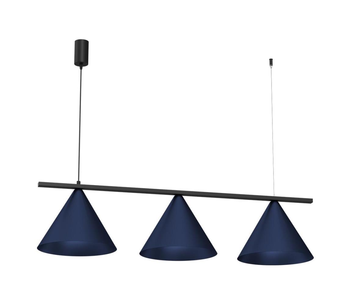 Luster na lanku CAPITAL 3xGX53/15W/230V modrý MLP1532