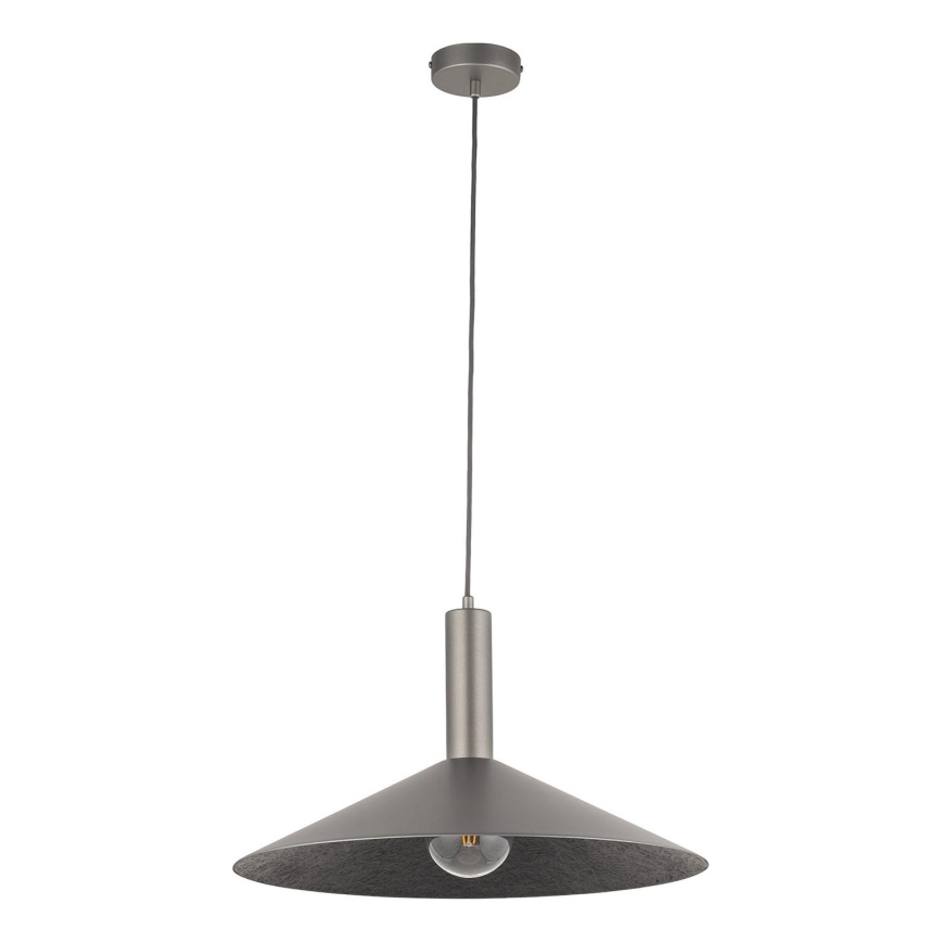 Luster na lanku CAPRI 1xE27/15W/230V pr. 50 cm antracit/šedá