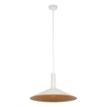 Luster na lanku CAPRI 1xE27/15W/230V pr. 50 cm biela/medená