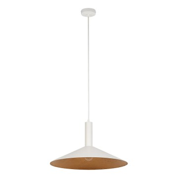 Luster na lanku CAPRI 1xE27/15W/230V pr. 50 cm biela/medená