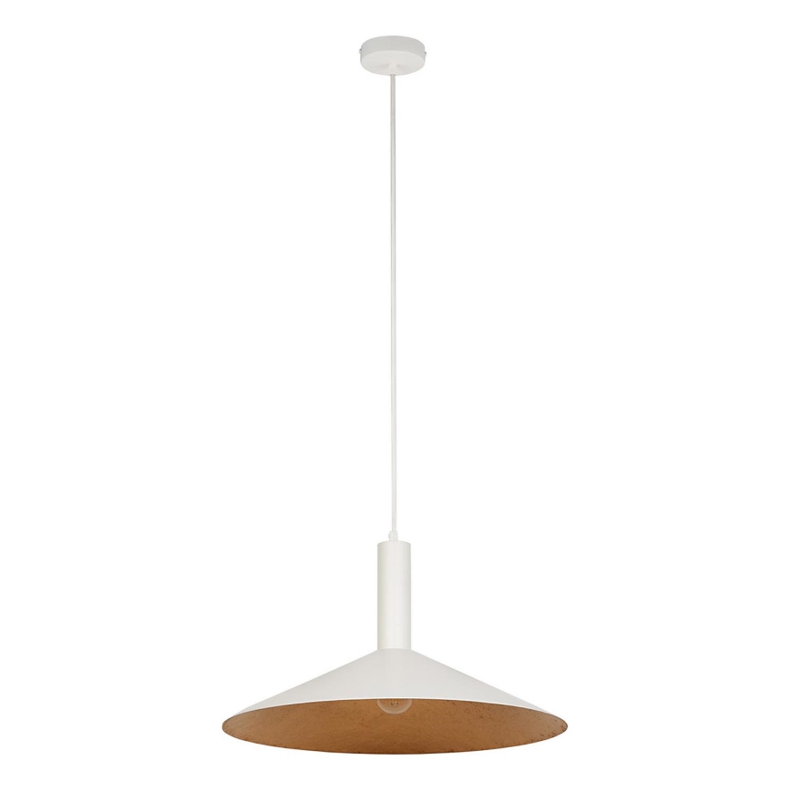 Luster na lanku CAPRI 1xE27/15W/230V pr. 50 cm biela/medená