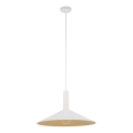 Luster na lanku CAPRI 1xE27/15W/230V pr. 50 cm biela/zlatá