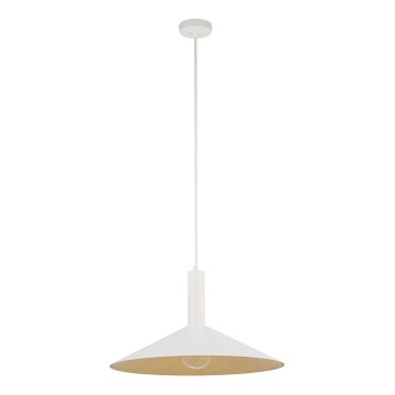 Luster na lanku CAPRI 1xE27/15W/230V pr. 50 cm biela/zlatá
