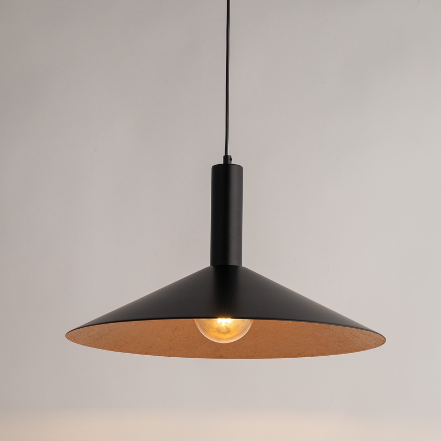 Luster na lanku CAPRI 1xE27/15W/230V pr. 50 cm čierna/medená