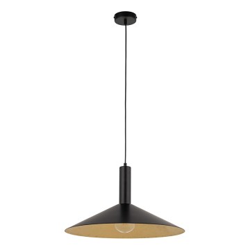 Luster na lanku CAPRI 1xE27/15W/230V pr. 50 cm čierna/zlatá