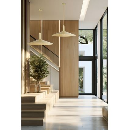 Luster na lanku CAPRI 1xE27/15W/230V pr. 50 cm zlatá