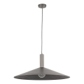 Luster na lanku CAPRI 1xE27/15W/230V pr. 70 cm antracit/šedá