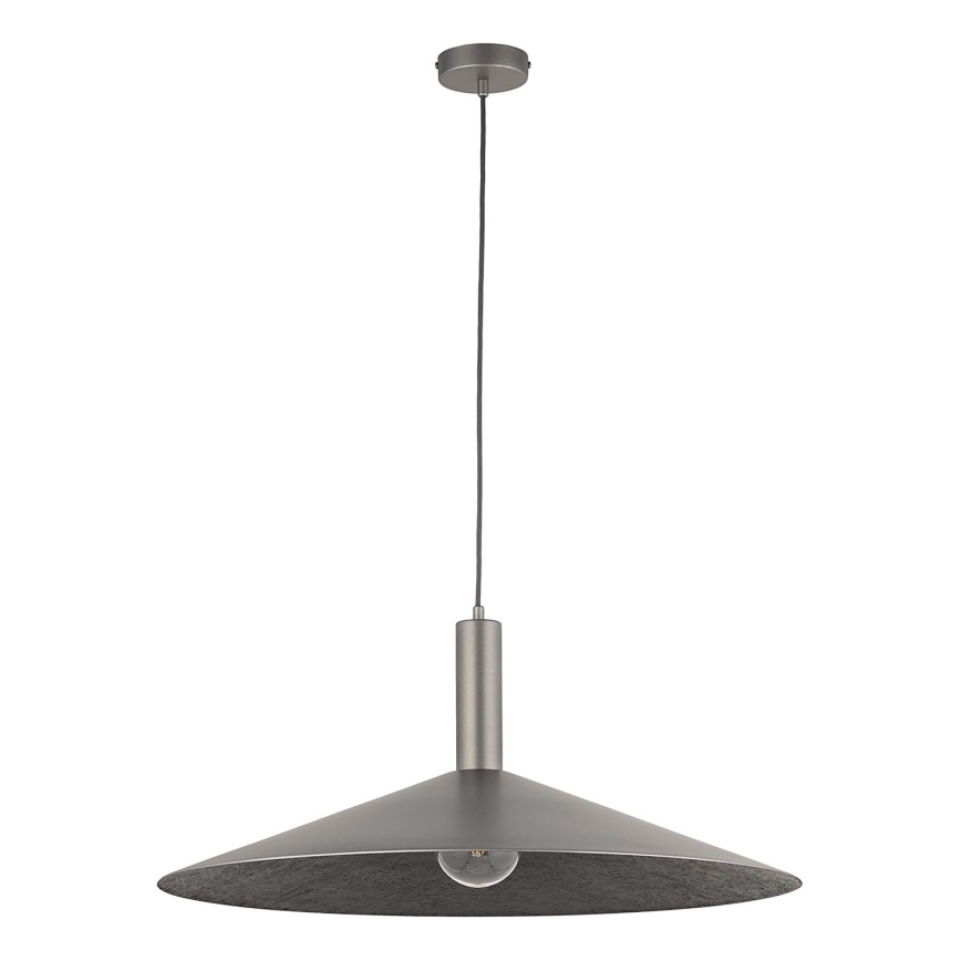Luster na lanku CAPRI 1xE27/15W/230V pr. 70 cm antracit/šedá