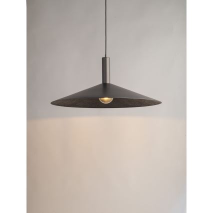 Luster na lanku CAPRI 1xE27/15W/230V pr. 70 cm antracit/šedá